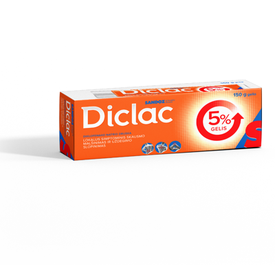 Diclac 50mg/g gelis 150g N1 paveikslėlis