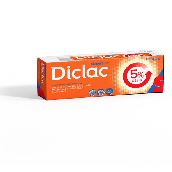 Diclac 50mg/g gelis 150g N1 paveikslėlis Diclac 50mg/g gelis 150g N1 paveikslėlis