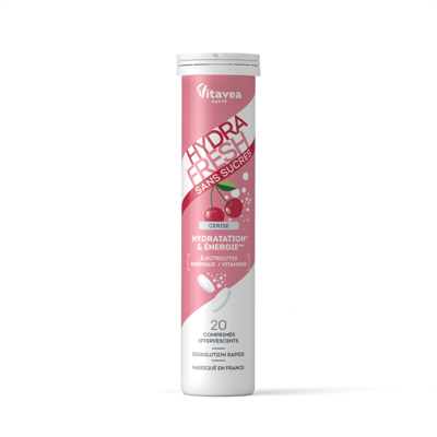 VITAVEA HYDRAFRESH be cukraus vyšnių skonio, 20 vnt