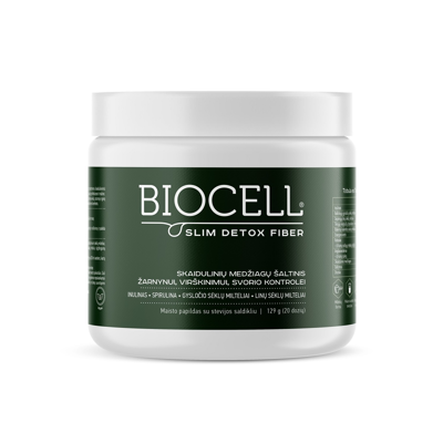 BIOCELL Slim Detox Fiber, 129 g. milteliai paveikslėlis