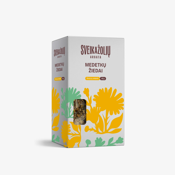 SVEIKAŽOLIŲ ARBATA MEDETKŲ ŽIEDAI, žolelių arbata, 40 g  paveikslėlis