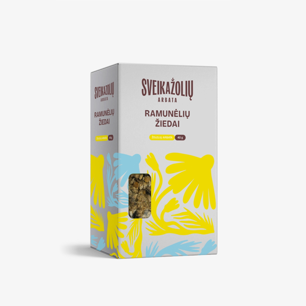SVEIKAŽOLIŲ ARBATA RAMUNĖLIŲ ŽIEDAI, žolelių arbata, 40 g  paveikslėlis