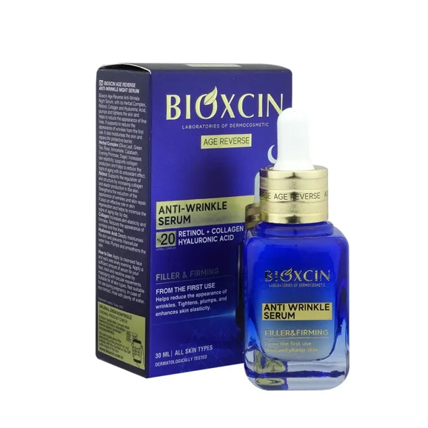 BIOXCIN AGE REVERSE naktinis veido serumas su hialurono rūgštimi, 30 ml