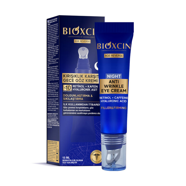 BIOXCIN AGE REVERSE naktinis paakių kremas su hialurono rūgštimi, 15 ml BIOXCIN AGE REVERSE naktinis paakių kremas su hialurono rūgštimi, 15 ml
