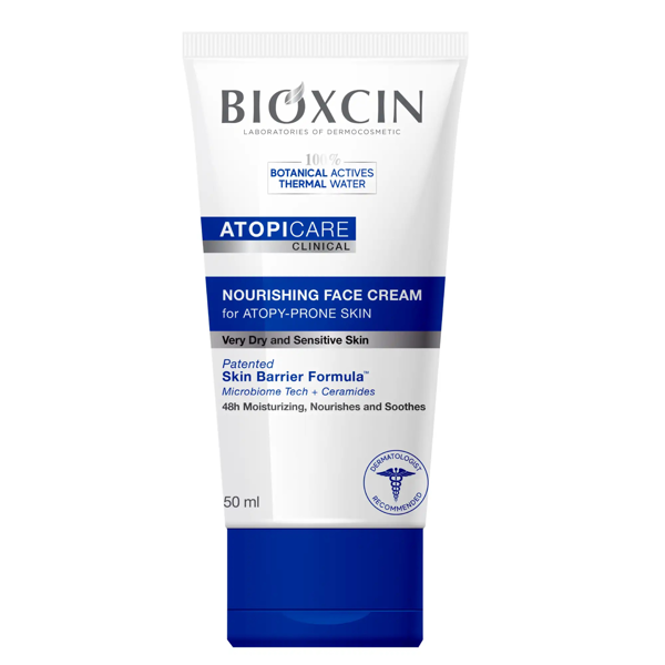BIOXCIN ATOPICARE intensyviai maitinantis veido kremas labai sausai ir atopinei odai, 50 ml BIOXCIN ATOPICARE intensyviai maitinantis veido kremas labai sausai ir atopinei odai, 50 ml