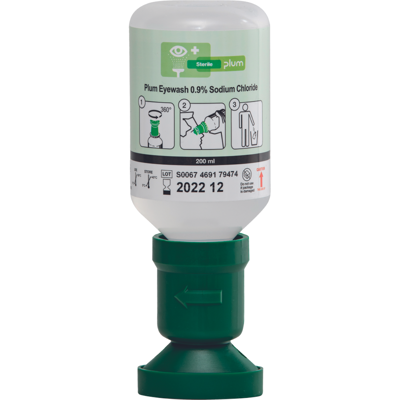 PLUM, akių plovimo skystis, 0,9% sterilus druskos tirpalas, 200ml paveikslėlis