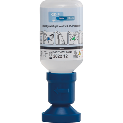 PLUM, akių plovimo skystis pH NEUTRAL, 4,9% sterilus fosfatinis tirpalas, 200ml paveikslėlis