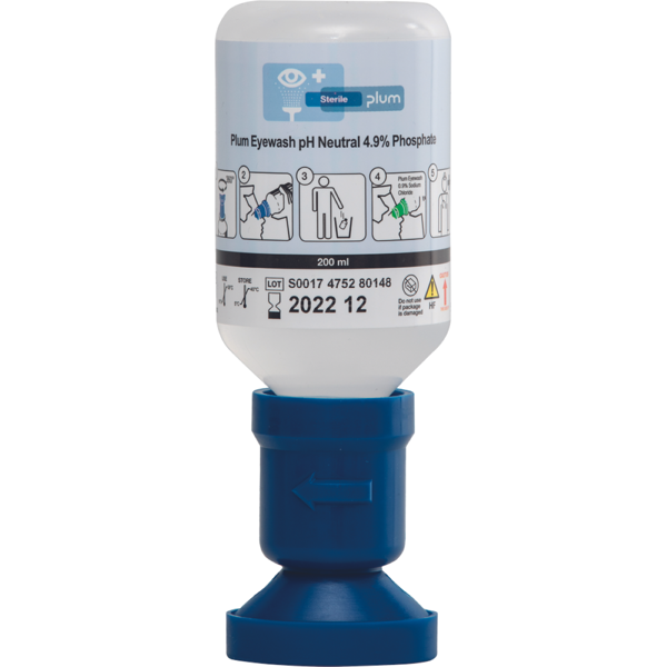 PLUM, akių plovimo skystis pH NEUTRAL, 4,9% sterilus fosfatinis tirpalas, 200ml paveikslėlis PLUM, akių plovimo skystis pH NEUTRAL, 4,9% sterilus fosfatinis tirpalas, 200ml paveikslėlis
