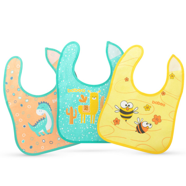 Baboo Medvilniniai Seilinukai (3vnt), Draugai, 0+ Mėn Baboo Medvilniniai Seilinukai (3vnt), Draugai, 0+ Mėn