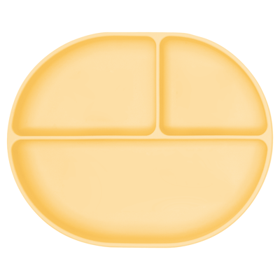 Mother-K Silikoninė prilimpanti lėkštė su skyreliais, Lemon, nuo 6mėn.