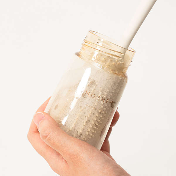 Mother-K Silikoniniai buteliukų ir gertuvių plovimo šepetėliai, Cream Mother-K Silikoniniai buteliukų ir gertuvių plovimo šepetėliai, Cream