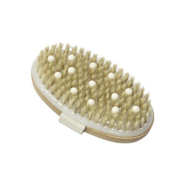 NUUM Dry Exfoliating Body Brush with Soft Massage Beads masažinis kūno šveitimo šepetys
