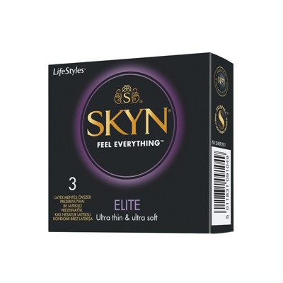 LIFESTYLES SKYN ELITE, prezervatyvai, 3 vnt. paveikslėlis