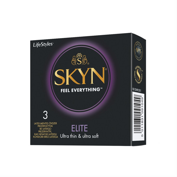 LIFESTYLES SKYN ELITE, prezervatyvai, 3 vnt. paveikslėlis