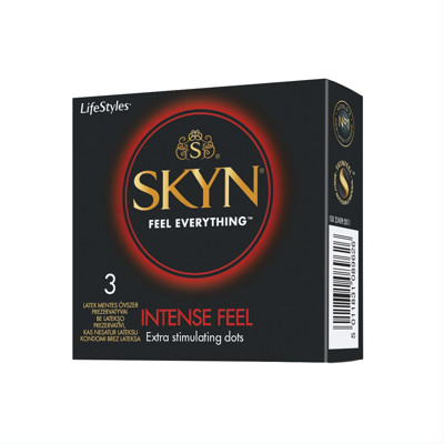 LIFESTYLES SKYN INTENSE FEEL, prezervatyvai, 3 vnt. paveikslėlis