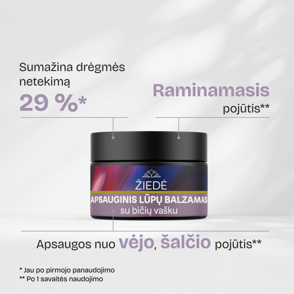 ŽIEDĖ, apsauginis lūpų balzamas su bičių vašku, 10 ml  paveikslėlis