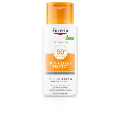 EUCERIN, kremas gelis, apsaugantis nuo alergijos saulei, SPF50, 150 ml paveikslėlis