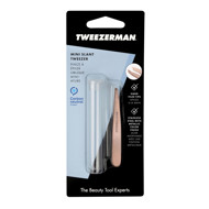 TWEEZERMAN Mini Slant Classic Stainless pincetas rožinio aukso spalvos