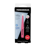 TWEEZERMAN Slant Tweezer Clasic Stainless Steel pincetas, rožinis