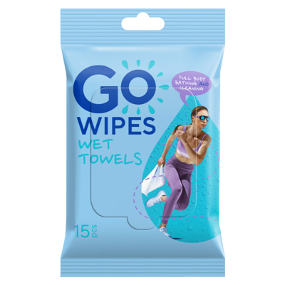 GOWIPES, XL CAMPING, drėgnos servetėlės aktyviam gyv.būdui, 15 vnt. paveikslėlis