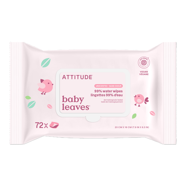 ATTITUDE, Drėgnos servetėlės kūdikiams, 72 vnt.