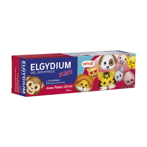 ELGYDIUM KIDS STRAWBERRY, dantų pasta gelis vaikams, braškinio skonio, 2-6 m., 50ml paveikslėlis
