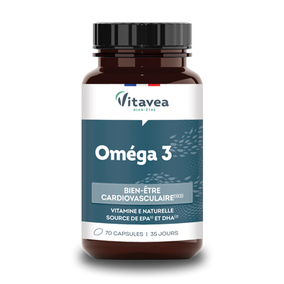 VITAVEA OMEGA 3 su  natūralios kilmės vitaminu E, 70 vnt