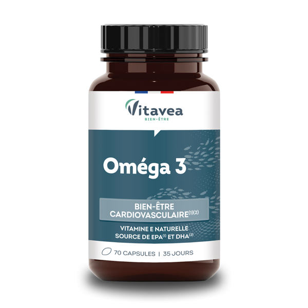 VITAVEA OMEGA 3 su  natūralios kilmės vitaminu E, 70 vnt