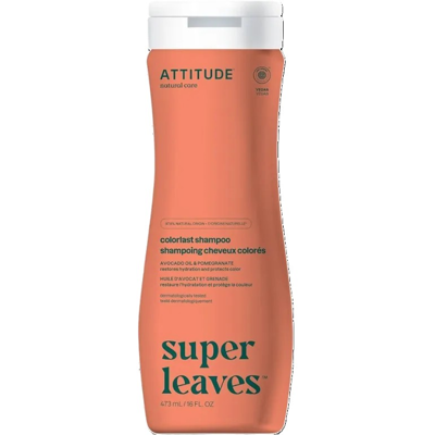 ATTITUDE, Šampūnas dažytiems plaukams su avokadų aliejumi ir granatais, 473 ml