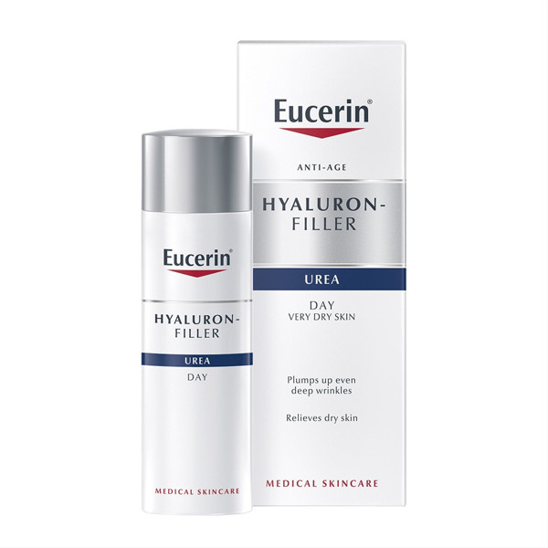 EUCERIN HYAL-UREA, dieninis kremas, veido, sausai odai nuo raukšlių, 50 ml paveikslėlis