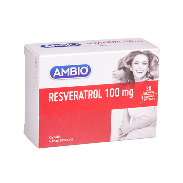 AMBIO RESVERATROL, 100 mg, 30 kapsulių paveikslėlis