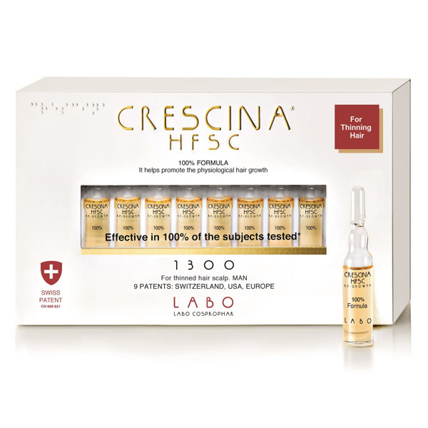 CRESCINA RE-GROWTH HFSC 1300 MAN, 10 ampulių, 3,5 ml paveikslėlis CRESCINA RE-GROWTH HFSC 1300 MAN, 10 ampulių, 3,5 ml paveikslėlis