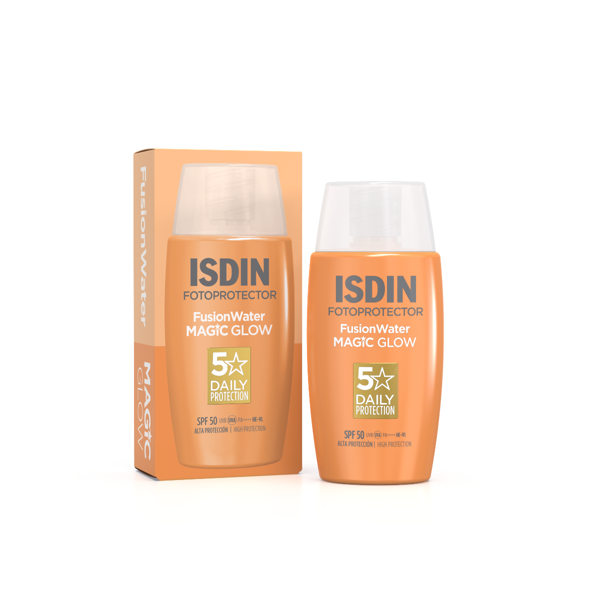 ISDIN, FUSION WATER MAGIC GLOW SPF50, apsaug.veido emulsija, 50ml paveikslėlis