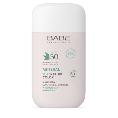 BABE SUPER FLUID SPF50 MINERAL COLOR, apsauginė mineralinė veido emulsija, su spalva, 50ml paveikslėlis