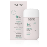BABE SUPER FLUID SPF50 MINERAL COLOR, apsauginė mineralinė veido emulsija, su spalva, 50ml paveikslėlis