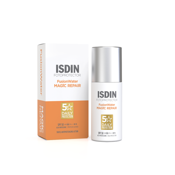 ISDIN, FUSION WATER MAGIC REPAIR SPF50, apsaug.veido emulsija, 50ml paveikslėlis