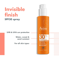 AVENE, apsauginis purškiamas kremas nuo saulės, SPF 30, 200 ml paveikslėlis