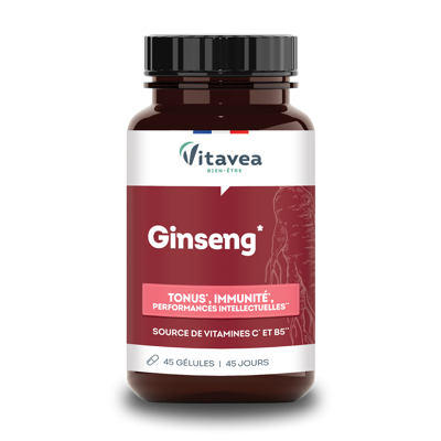 VITAVEA Tonifiant ženšenis ir vitaminai organizmo tonusui, 45 vnt