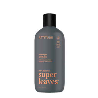 ATTITUDE, Dušo gelis vyrams „Patchouli & Bourbon“, 415 ml