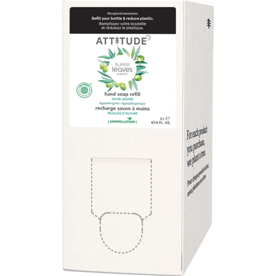 ATTITUDE, Skystas rankų muilas su alyvuogių lapų ekstraktu, 2 l