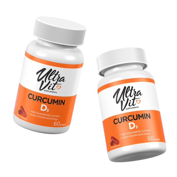 ULTRAVIT Kurkuminas D3, 60 minkštųjų kapsulių paveikslėlis