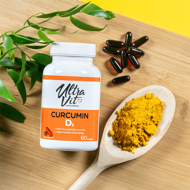 ULTRAVIT Kurkuminas D3, 60 minkštųjų kapsulių paveikslėlis