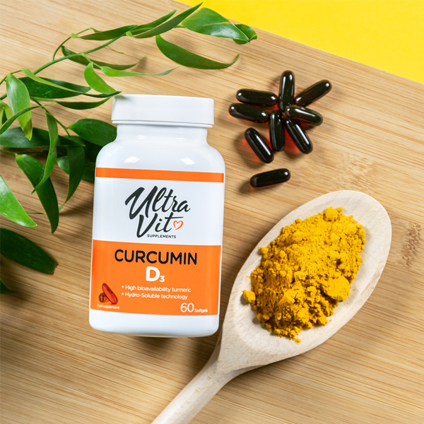 ULTRAVIT Kurkuminas D3, 60 minkštųjų kapsulių paveikslėlis