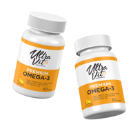 ULTRAVIT Premium Omega 3, 60 minkštųjų kapsulių paveikslėlis