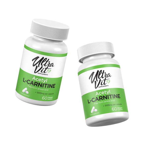 ULTRAVIT ACETIL-L-KARNITINAS, 60 kapsulių paveikslėlis