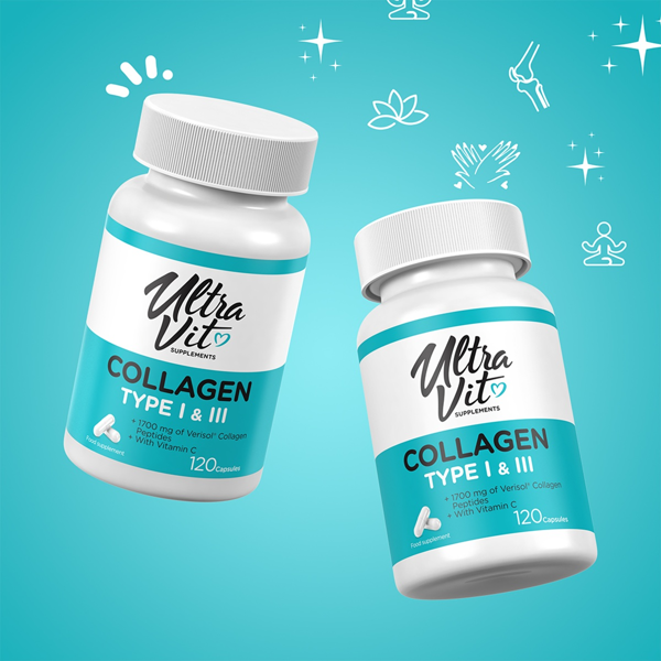 ULTRAVIT Kolagenas I & III tipas, 120 kapsulių paveikslėlis