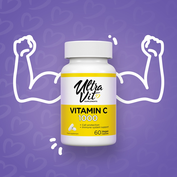 ULTRAVIT C vitaminas, 60 kapsulių paveikslėlis
