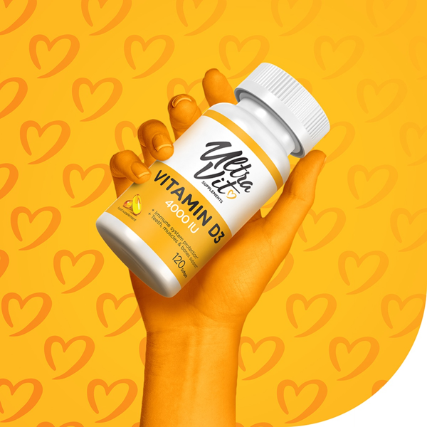 ULTRAVIT D vitaminas D3 4000 TV, 120 minkštųjų kapsulių paveikslėlis