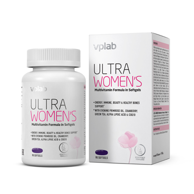 VPLAB Ultra Moterų multivitaminų formulė, 90 minkštųjų kapsulių paveikslėlis