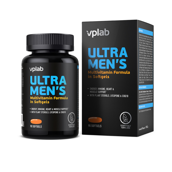VPLAB Ultra Vyrų multivitaminų formulė, 90 minkštųjų kapsulių paveikslėlis
